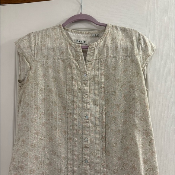 Orvis Women’s Sleeveless Shirt Size Medium. 100% cotton. - Picture 1 of 3